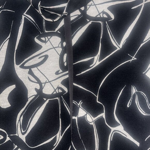 JOSEPH RIBKOFF Cowl Neck Tunic Top Black White Knit  Pockets NEW $199 Sz S/M - Picture 5 of 12